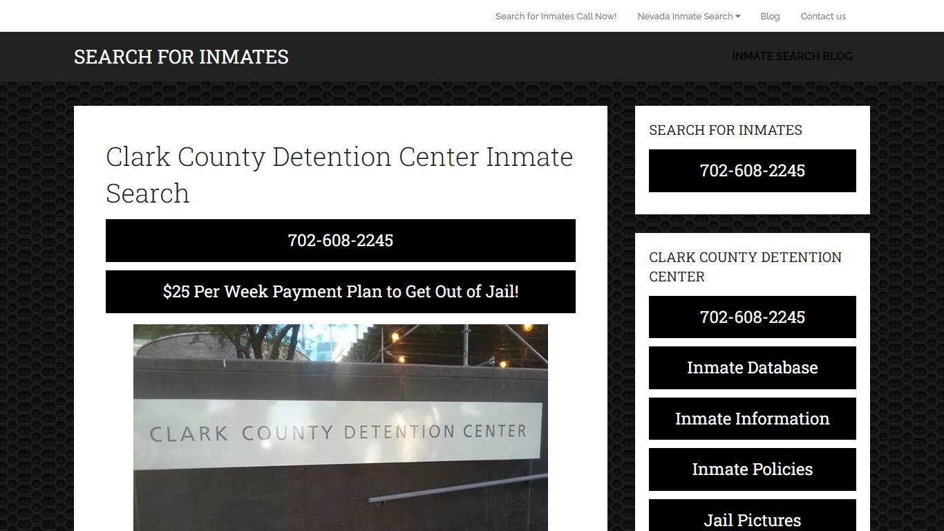 Clark County Detention Center Inmate Search - 702-608-2245